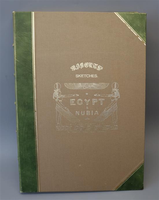 Roberts, David - Sketches in Egypt and Nubia, elephant folio, half leather, reprint of 1846 edition, one of 1000, commentary by H.D.